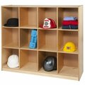 Whitney Brothers WB9982 12-Cubby Backpack Storage Cabinet - 48'' x 14'' x 44 1/2'' 9469982